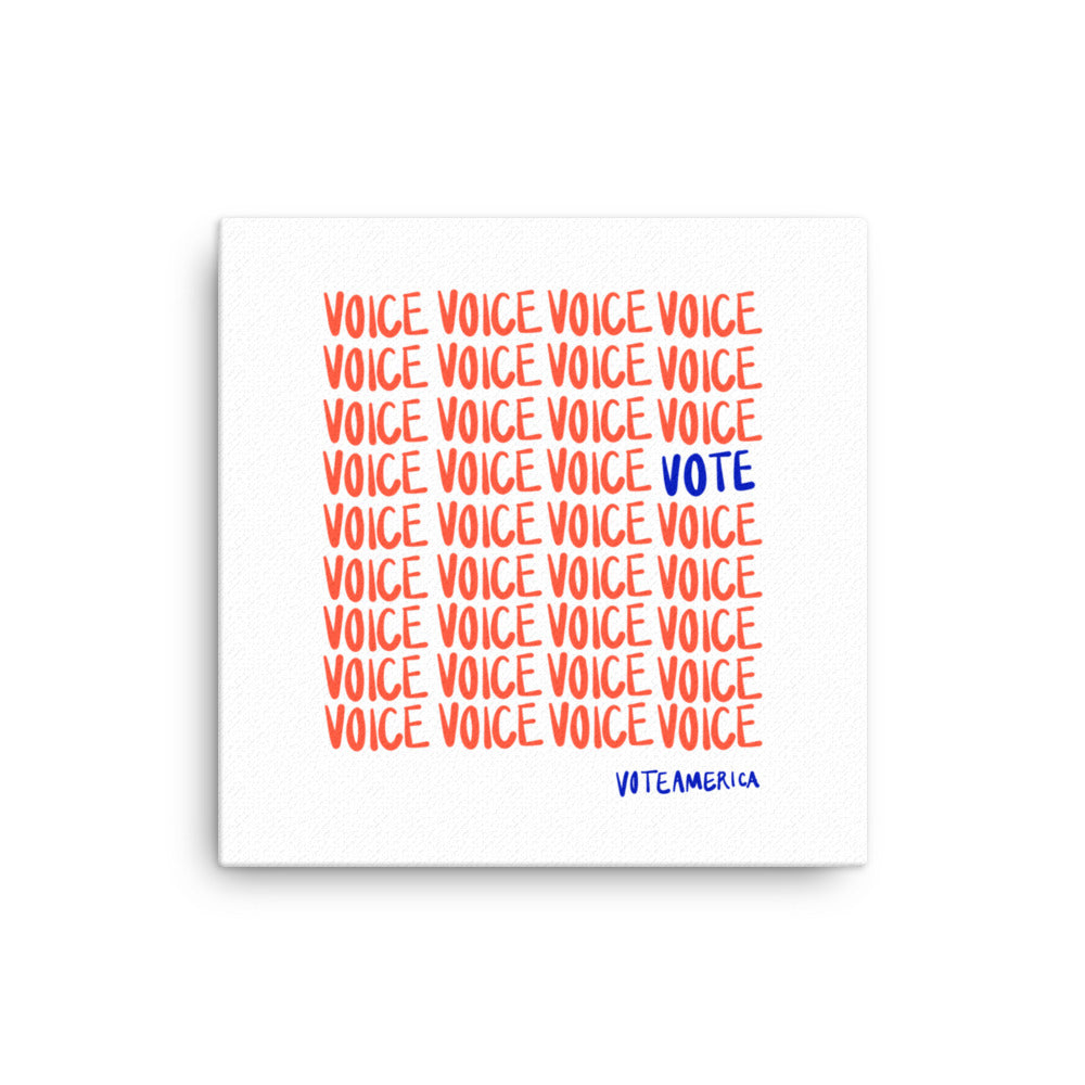 VOTE + VOICE Canvas Print