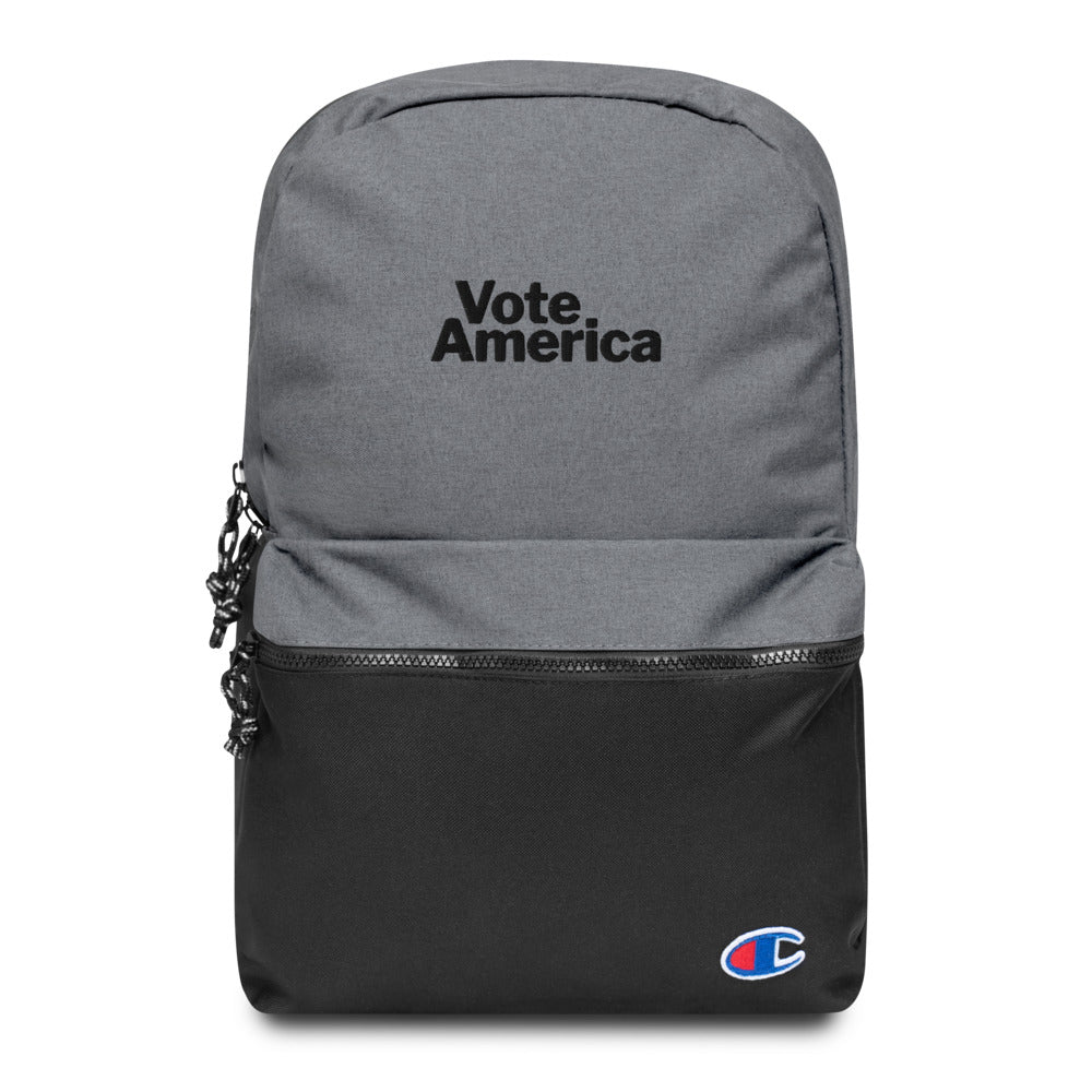 VoteAmerica Logo Embroidered Champion Backpack