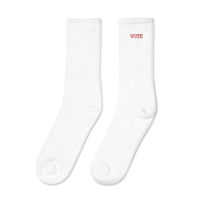 VOTE Embroidered Socks