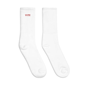 VOTE Embroidered Socks