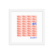 Load image into Gallery viewer, VOTE + VOICE Framed Print
