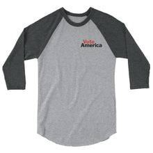 Load image into Gallery viewer, VoteAmerica Unisex 3/4 Sleeve Raglan Shirt

