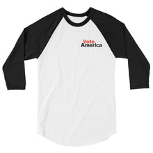 Load image into Gallery viewer, VoteAmerica Unisex 3/4 Sleeve Raglan Shirt
