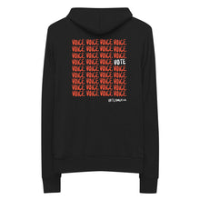 Load image into Gallery viewer, Unisex Zippered Hoodie: VOTE + VOICE
