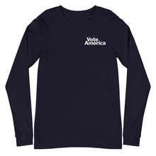 Load image into Gallery viewer, VoteAmerica Logo Unisex Long Sleeve Tee
